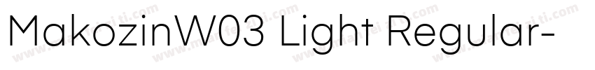 MakozinW03 Light Regular字体转换